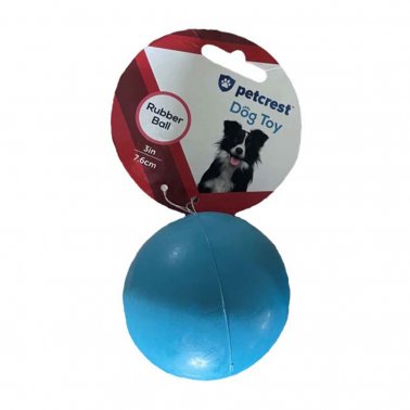 Petcrest Solid Rubber Ball 3" Dog Toy