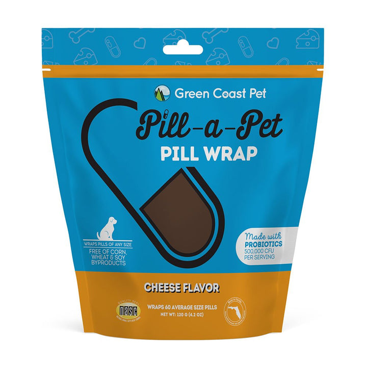 Green Coast Pet Pill-a-Pet Moldable Pill Wrap Dog Supplement Cheese - Paw Naturals
