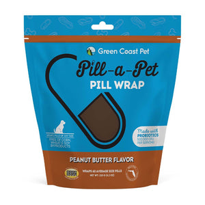 Green Coast Pet Pill-a-Pet Moldable Pill Wrap Dog Supplement Peanut Butter - Paw Naturals