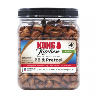 Kong Kitchen Creamy PB & Pretzel Dog Treats 18oz