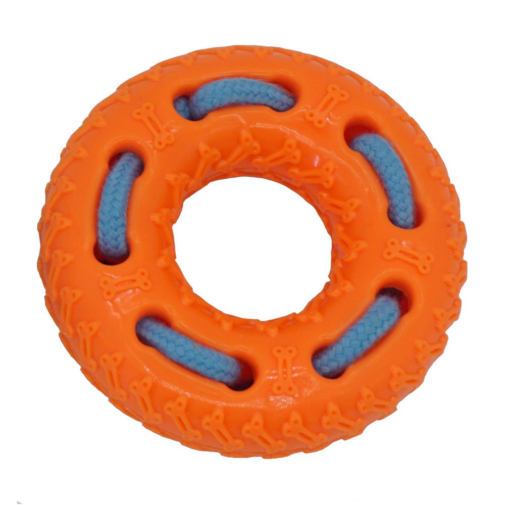 Petcrest TPR Tire with Rope 5" Dog Toy - Paw Naturals