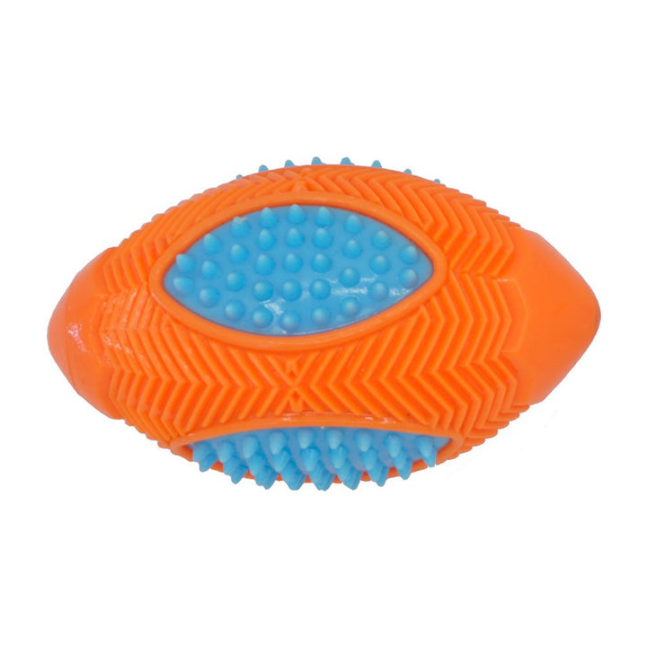 Petcrest TPR Spikey Track Football 5" Dog Toy - Paw Naturals