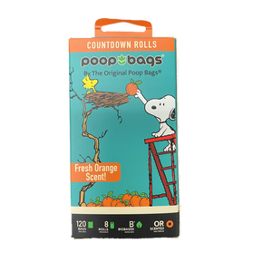 Original Poop Bags Peanuts Themed Biobased Poop Bags Scented Leash Rolls 120ct - Paw Naturals