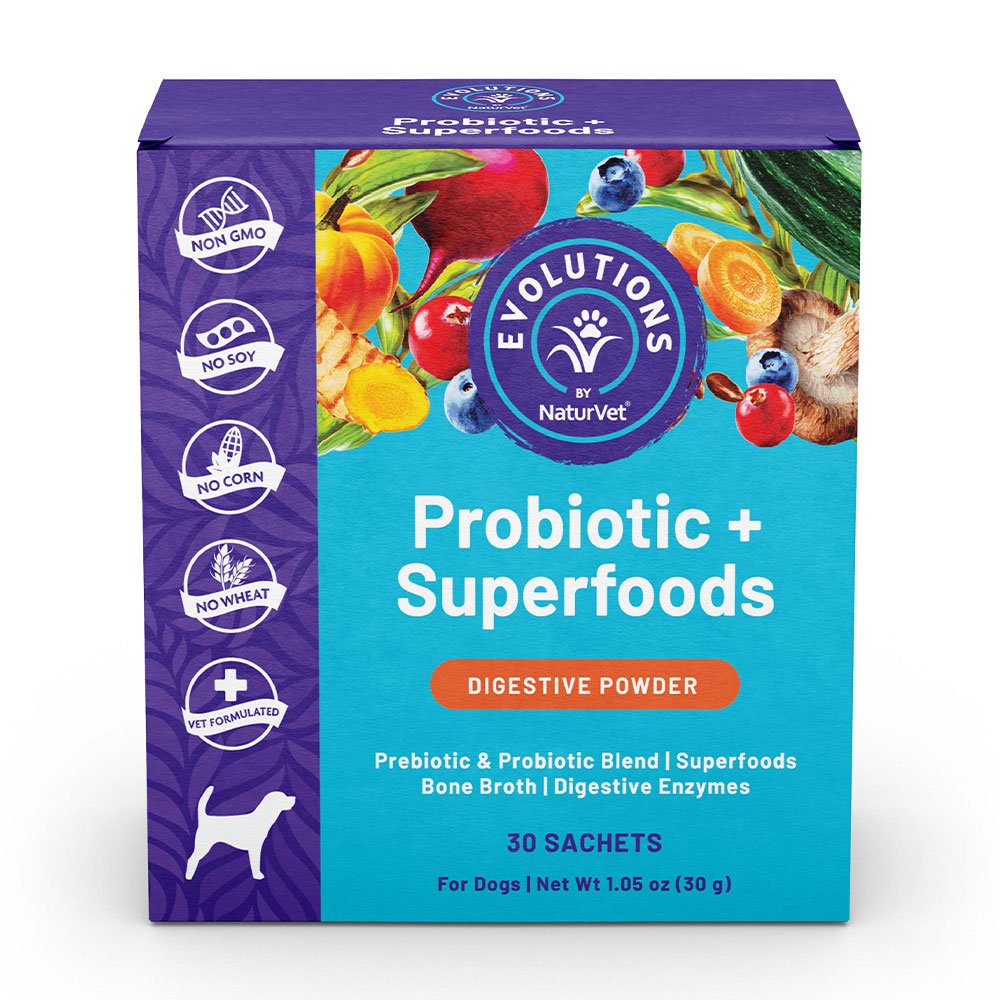NaturVet Evolutions Probiotic + Superfoods Digestive Supplement for Dogs