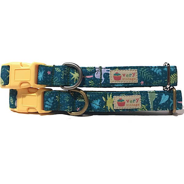 Very Vintage Designs Jungle Boogie Organic Cotton Dog & Cat Collar Large - Paw Naturals