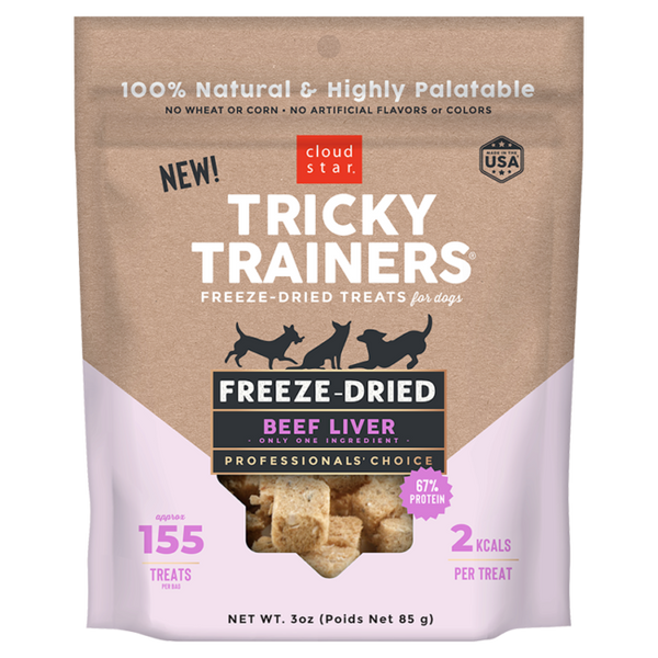 Cloud Star Tricky Trainers Freeze-Dried Beef Liver Dog Treats