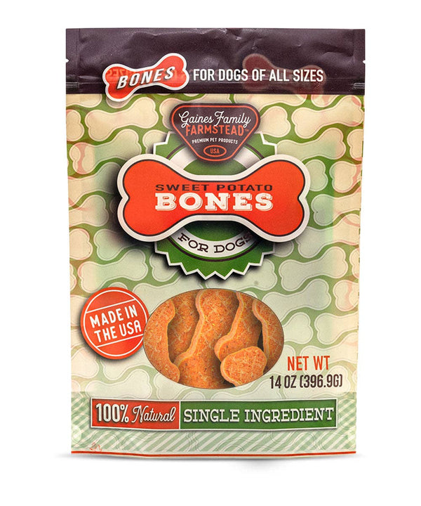 Gaines Family Farmstead Sweet Potato Bones 8oz Dog Treat