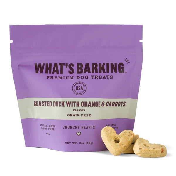 What's Barking Roasted Duck w/ Orange & Carrot Crunchy Dog Treats, 2oz