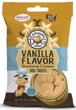 Exclusively Pet Sandwich Cremes Vanilla Flavor Dog Treats - Paw Naturals