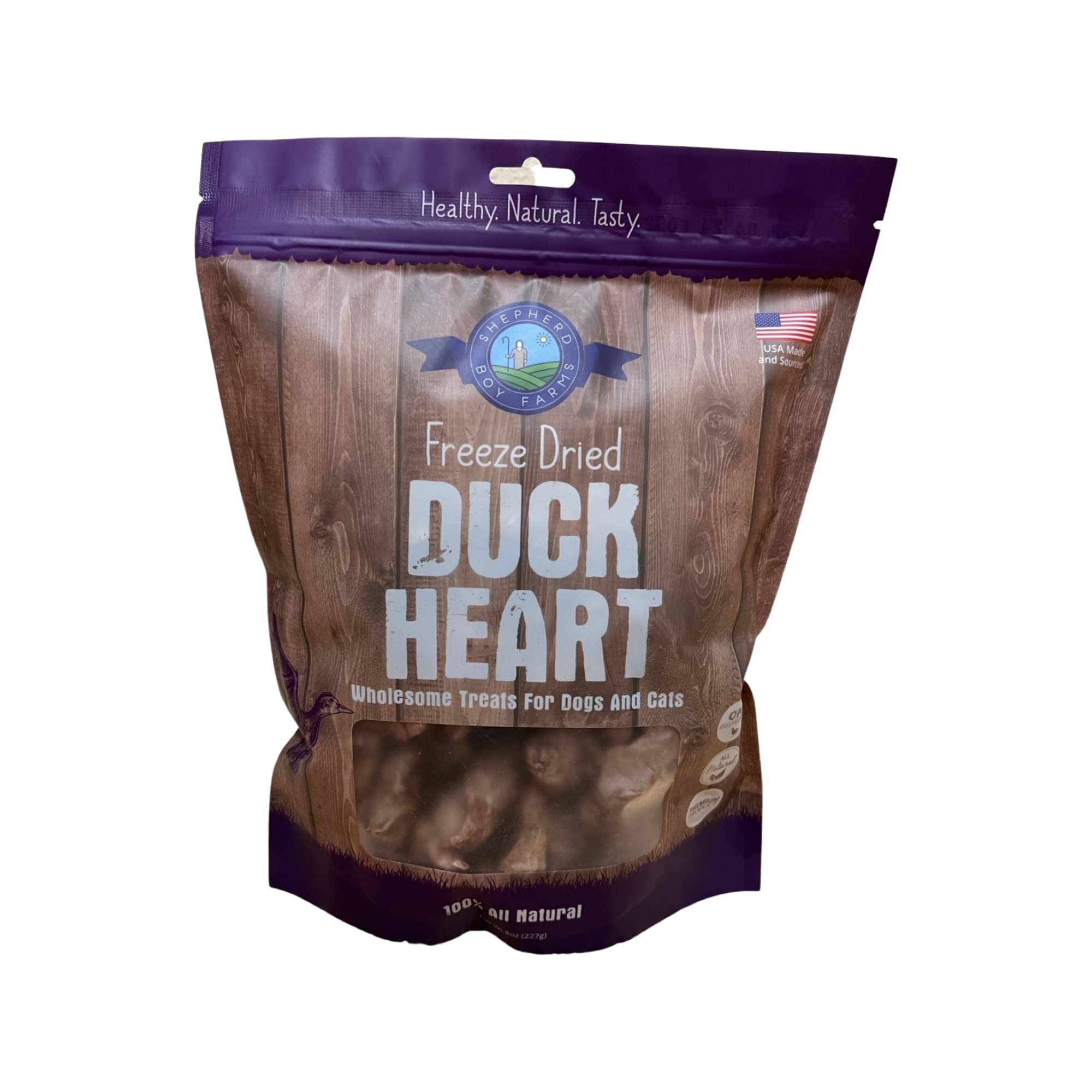 Shepherd Boy Farms Freeze-Dried Duck Heart Dog & Cat Treats 3oz - Paw Naturals