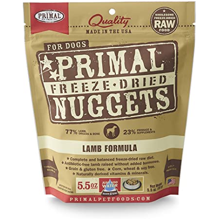 Primal Raw Freeze-Dried Dog Food Lamb 5oz - Paw Naturals