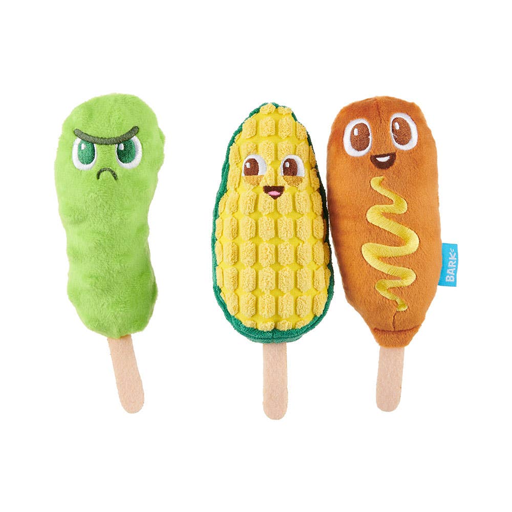 BARK Butters, Fry & Dill the Stick Clique Plush Dog Toy