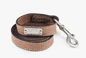 Mighty Paw Leather 6' Dog Leash Light Brown - Paw Naturals