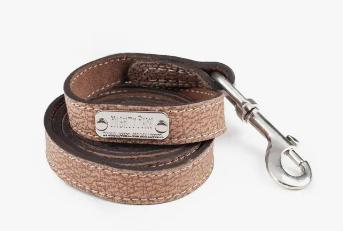 Mighty Paw Leather 6' Dog Leash Light Brown - Paw Naturals