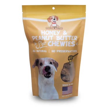 Poochie Butter Soft Chewies Peanut Butter + Honey 8oz Dog Treat