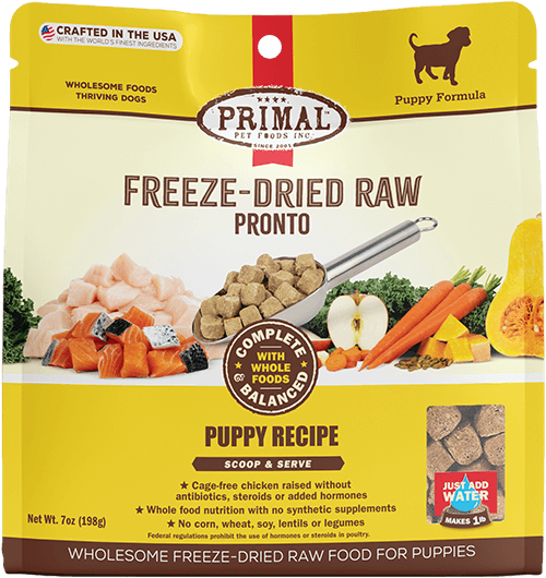 Primal Pronto Raw Freeze-Dried Puppy Recipe Dog Food 7oz - Paw Naturals