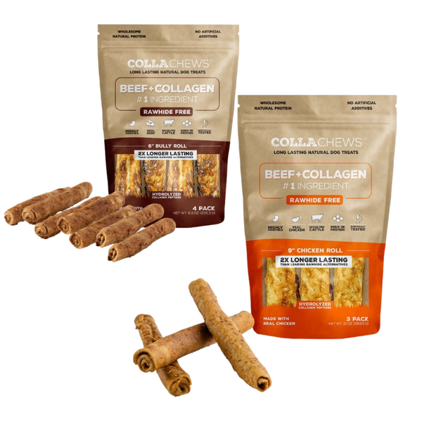 CollaChews Flavored Collagen Roll Pack for Dogs