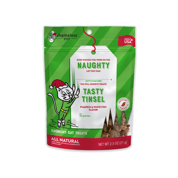 Shameless Pets Holiday Naughty List: Tasty Tinsel Crunchy Cat Treats