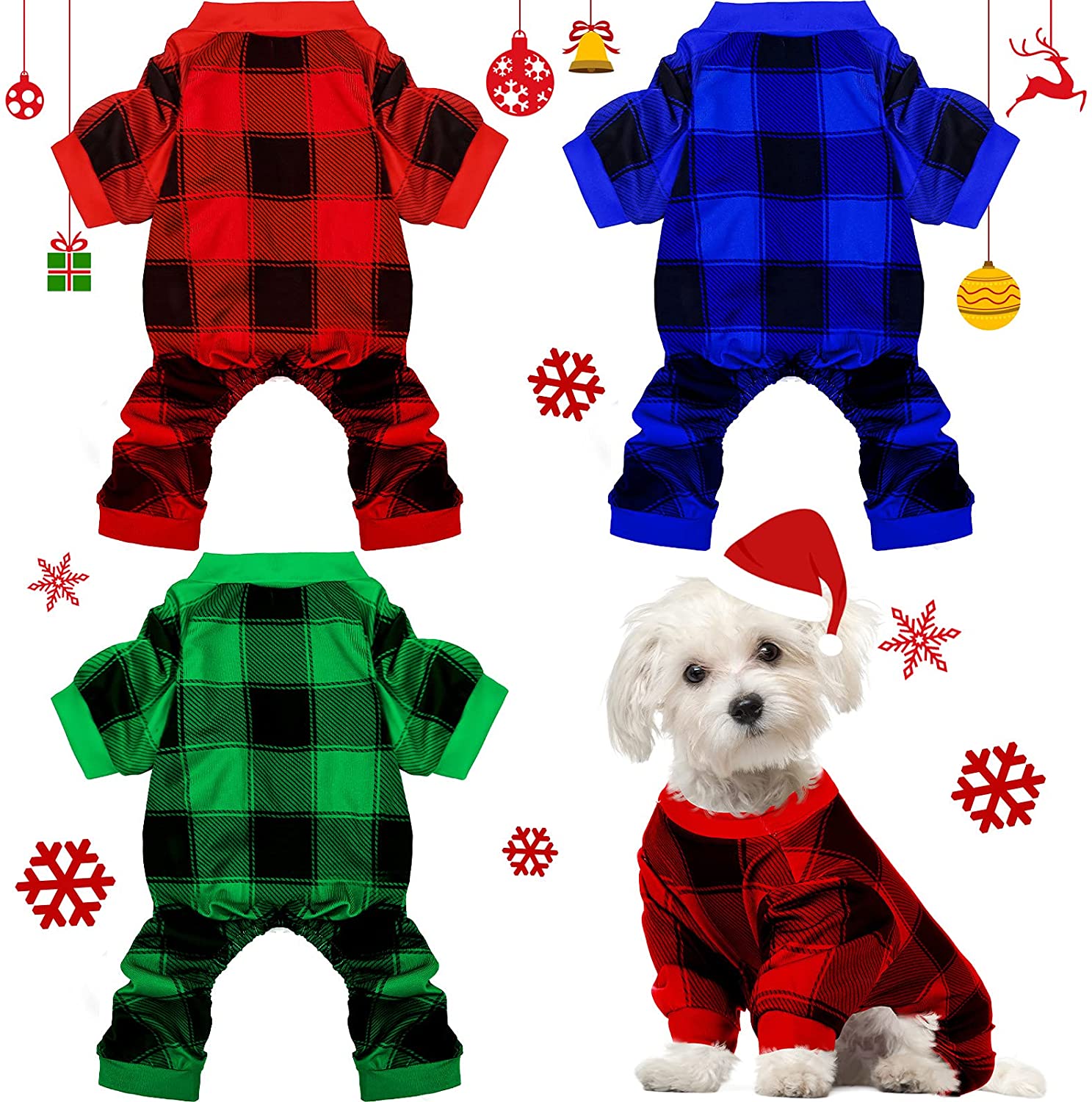 Sparky & Co Buffalo Plaid Onesie Pajamas for Dogs & Cats