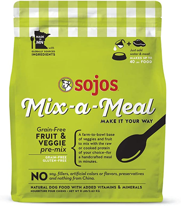 Sojos Mix-A-Meal Fruit & Vegetable Raw Freeze-Dried Dog Food