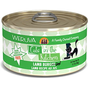 Weruva Cats In The Kitchen Wet Cat Food 3.2oz Can / Lamb Burgerini - Paw Naturals