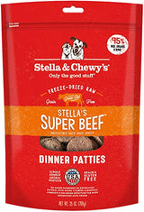 Stella & Chewy's Stella's Super Beef Dinner Patties Raw Freeze-Dried Dog Food 25oz - Paw Naturals
