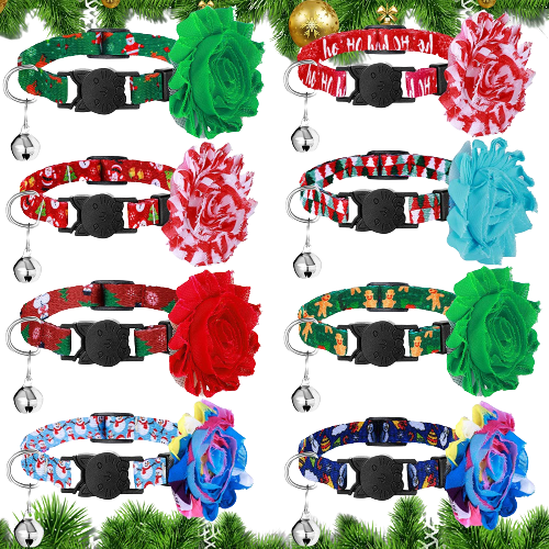 Sparky & Co Christmas Holiday Flower Collar (assorted colors) - Paw Naturals
