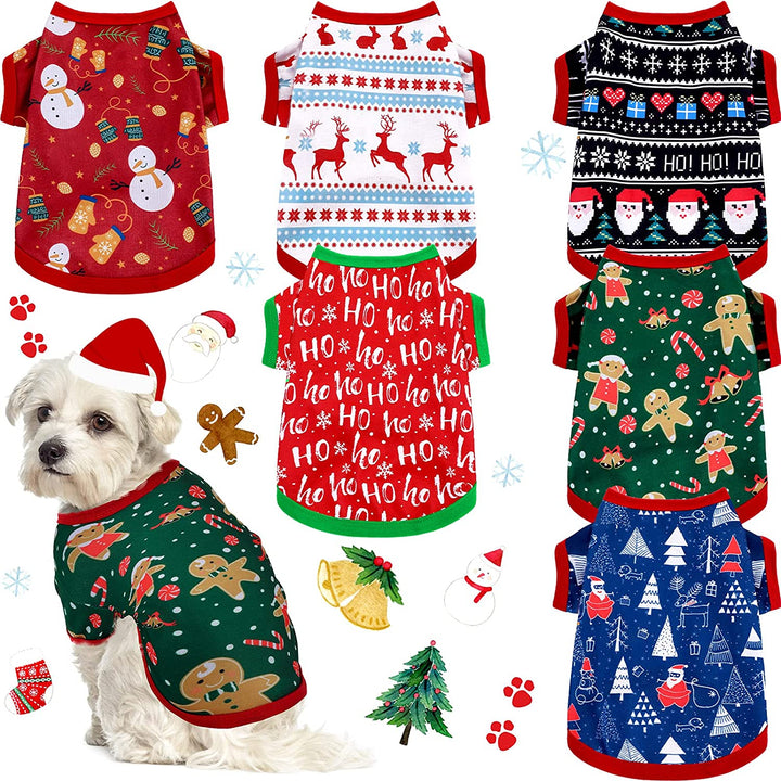 Sparky & Co Christmas Print Pajama Shirt for Dogs & Cats (assorted prints) Medium - Paw Naturals