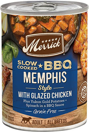 Merrick Slow-Cooked BBQ Grain-Free Canned Dog Food 12.7oz Memphis - Paw Naturals
