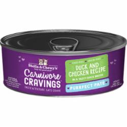 Stella & Chewy's Carnivore Cravings Purrfect Pate Canned Cat Food Duck & Chicken / 2.8oz - Paw Naturals