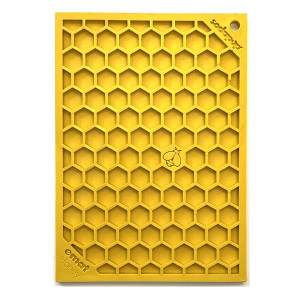 SodaPup Enrichment Mat Honeycomb Design Yellow Lickmat