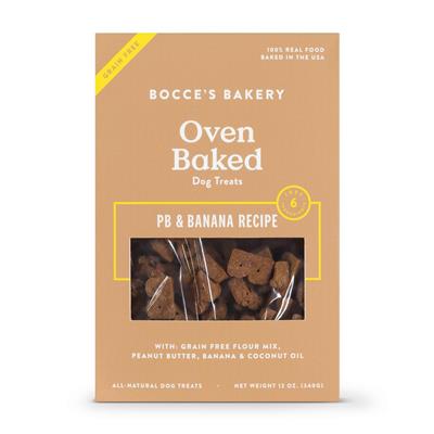 Bocce's Bakery Grain-Free PB And Banana Biscuits Dog Treat 12oz