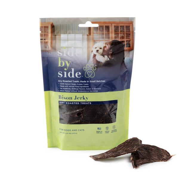 Side By Side Dry-Roasted Bison Liver Neutral Treat for Dogs & Cats 2.5oz