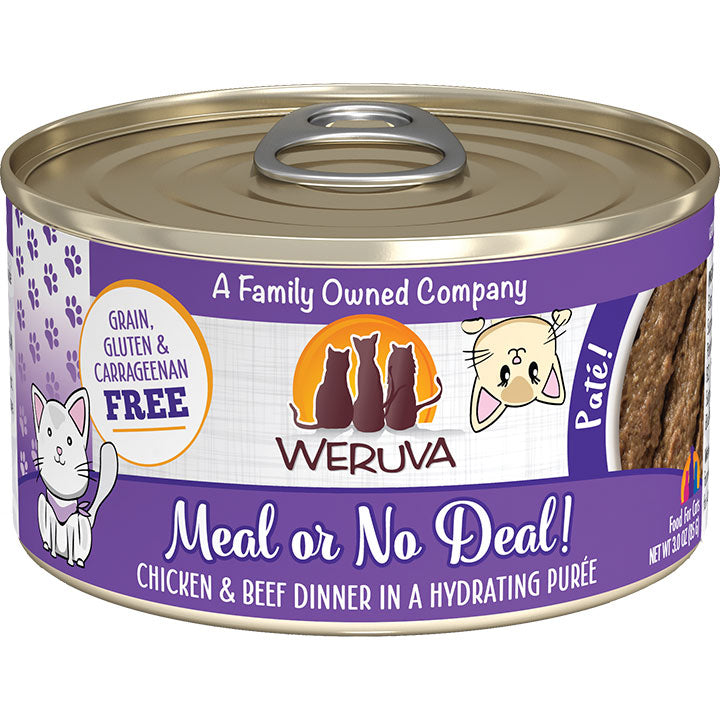 Weruva Pate Canned Cat Food 3oz Meal Or No Deal - Paw Naturals
