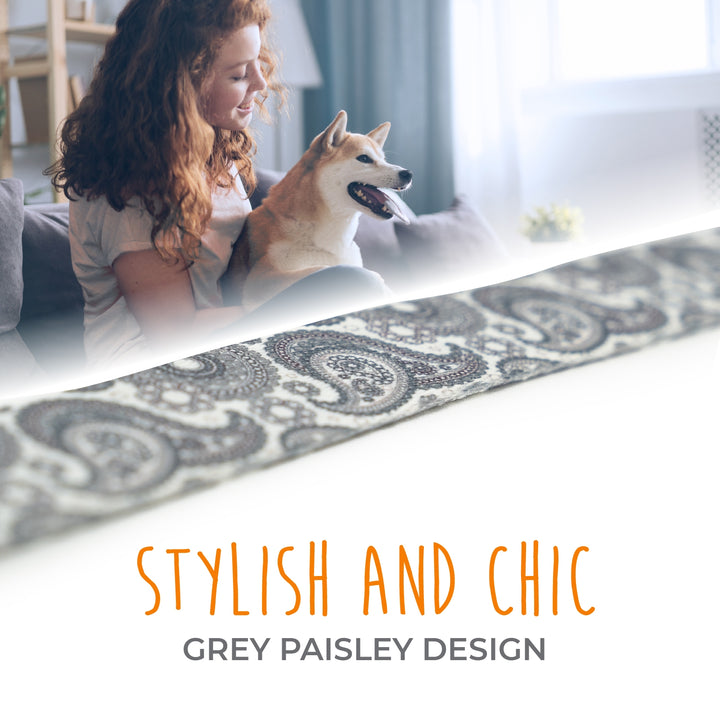 Mighty Paw Grey Paisley Designer Collar & Leash for Dogs - Paw Naturals
