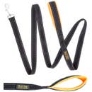 Mighty Paw Standard Dog Leash Black / Orange - Paw Naturals