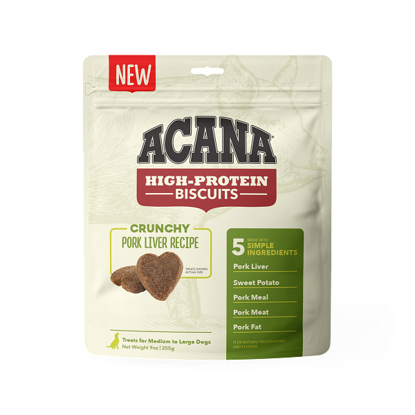 Acana High-Protein Biscuits Dog Treats Pork Liver / Large - Paw Naturals