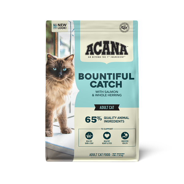 Acana Bountiful Catch High-Protein Adult Dry Cat Food 4lb - Paw Naturals
