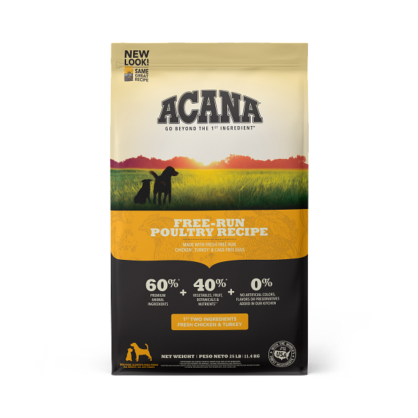 Acana Heritage Free Run Poultry Dry Dog Food 25lb - Paw Naturals