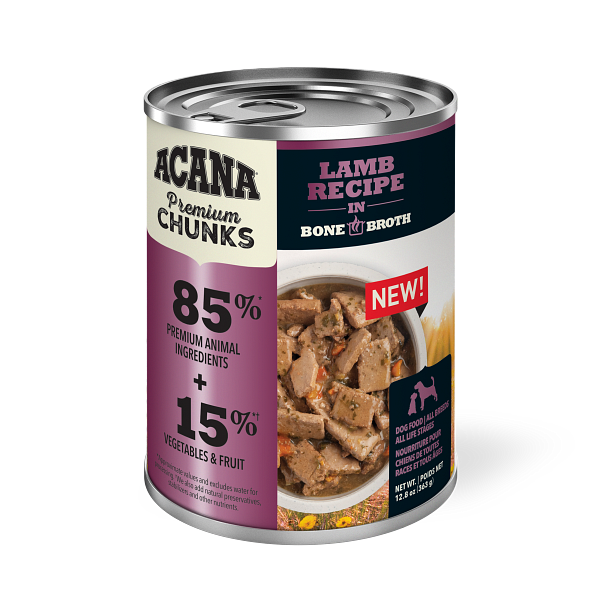 Acana Premium Chunks Canned Dog Food Lamb - Paw Naturals