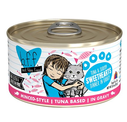 Weruva B.F.F. Canned Cat Food Tuna & Shrimp - Sweethearts / 5.5oz can - Paw Naturals