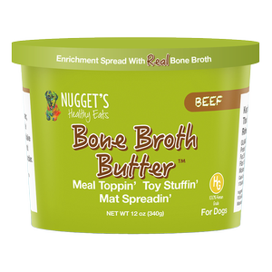 Nuggets Healthy Eats Bone Broth Butter 12z Frozen Tubs Beef - Paw Naturals