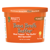 Nuggets Healthy Eats Bone Broth Butter 12z Frozen Tubs Turkey - Paw Naturals