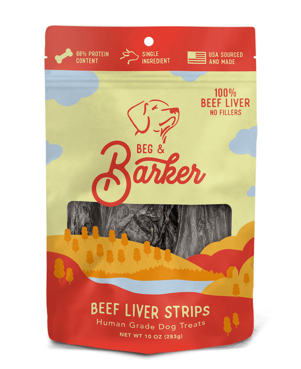 Beg & Barker Beef Liver Strips Jerky Dog Treats