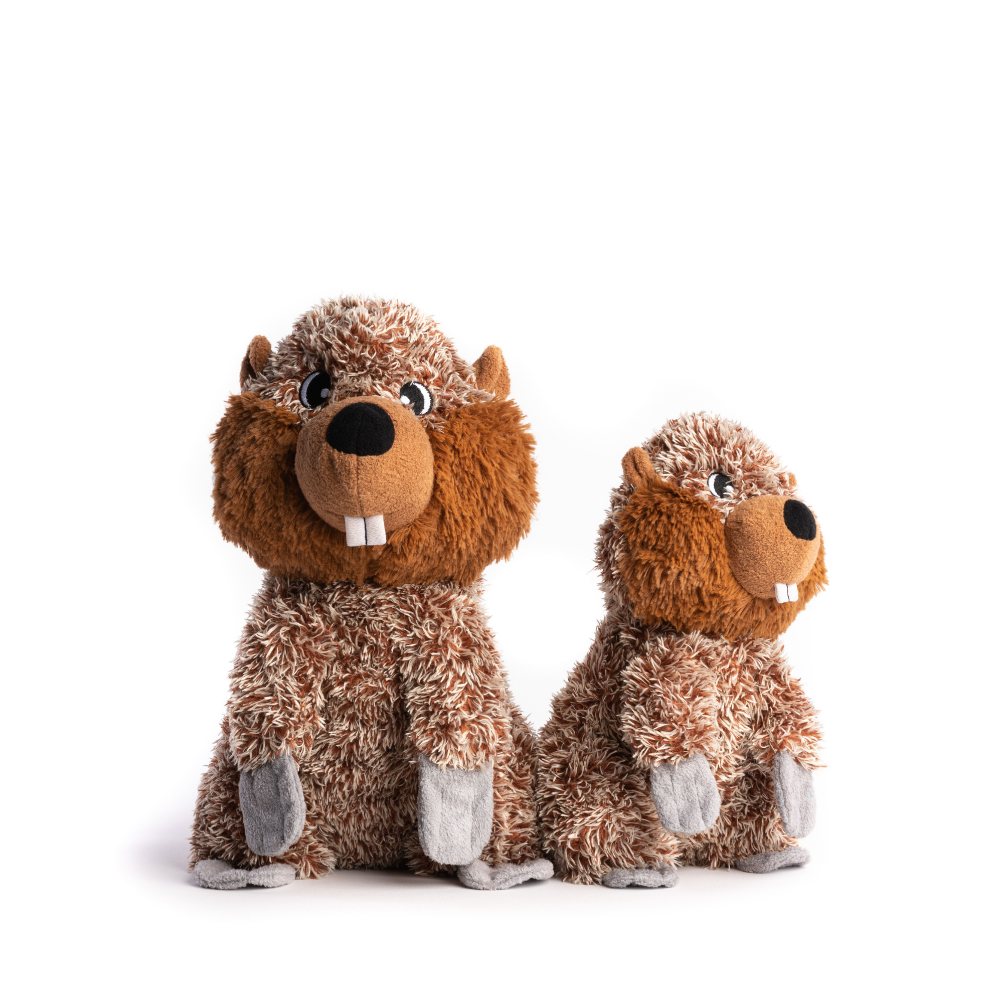 fabdog Fluffy Beaver Plush Dog Toy