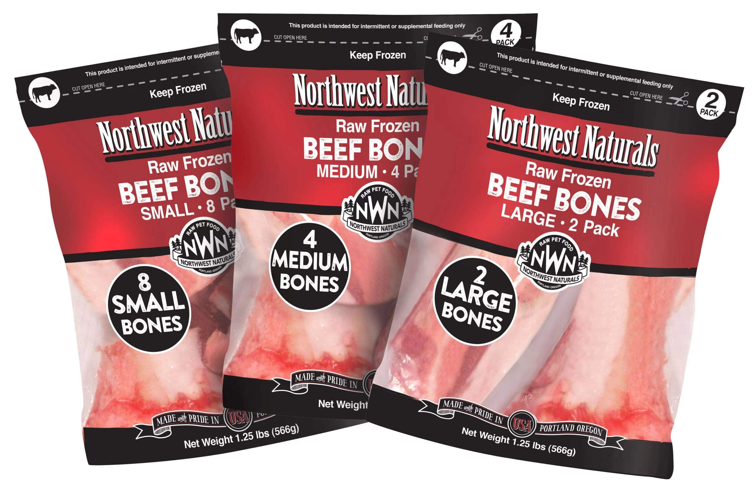 Northwest Naturals Frozen Raw Meaty Beef Bones