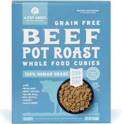 A Pup Above Whole Food Cubies Grain Free Beef Pot Roast Dry Dog Food 2lb - Paw Naturals