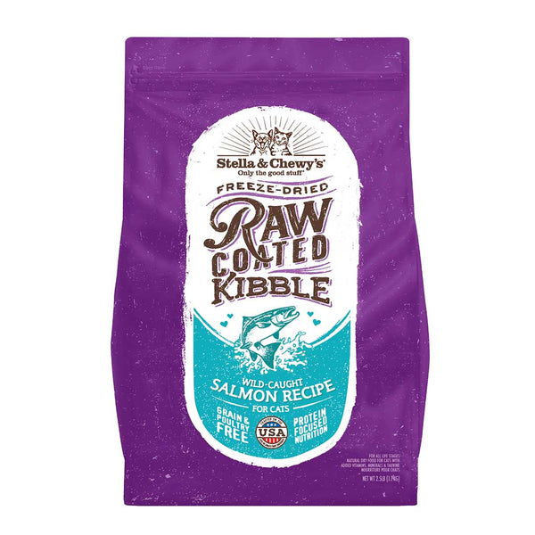 Stella & Chewy's Raw Coated Kibble Wild-Caught Salmon Recipe Dry Cat Food 2.5LB - Paw Naturals