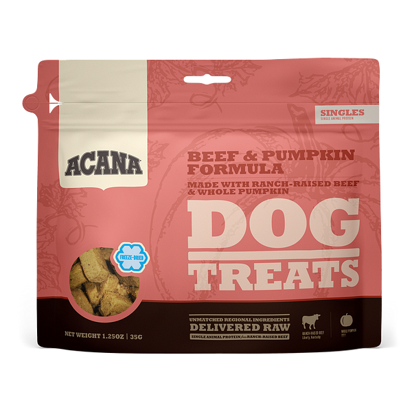 Acana Beef & Pumpkin Freeze-Dried Dog Treat 1.25oz - Paw Naturals