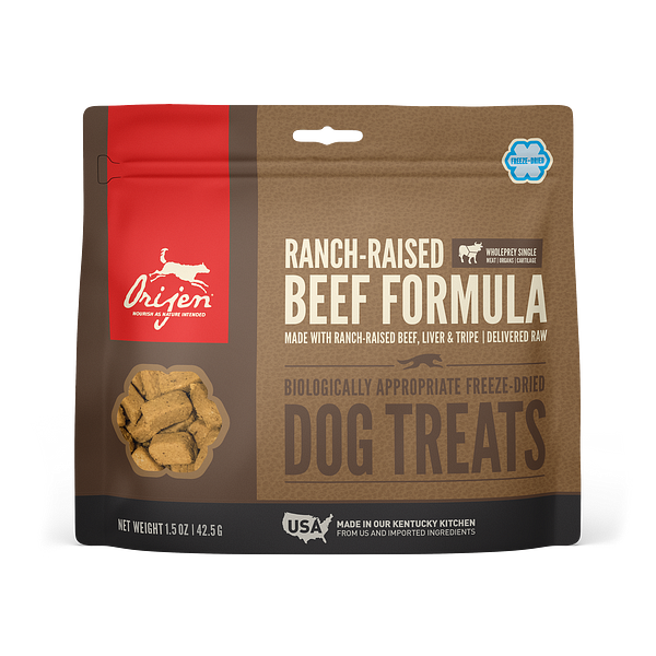 Orijen Freeze-Dried Ranch-Raised Beef Dog Treat 1.5oz - Paw Naturals